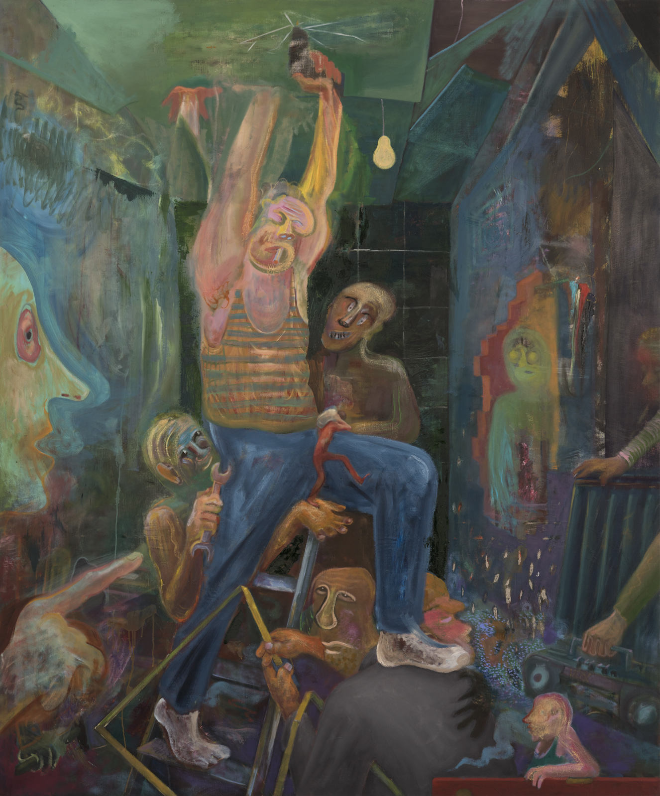 Obraz Pawła Śliwińskiego Makeover, 2019-2023, oil on canvas, 2010 x 175 cm